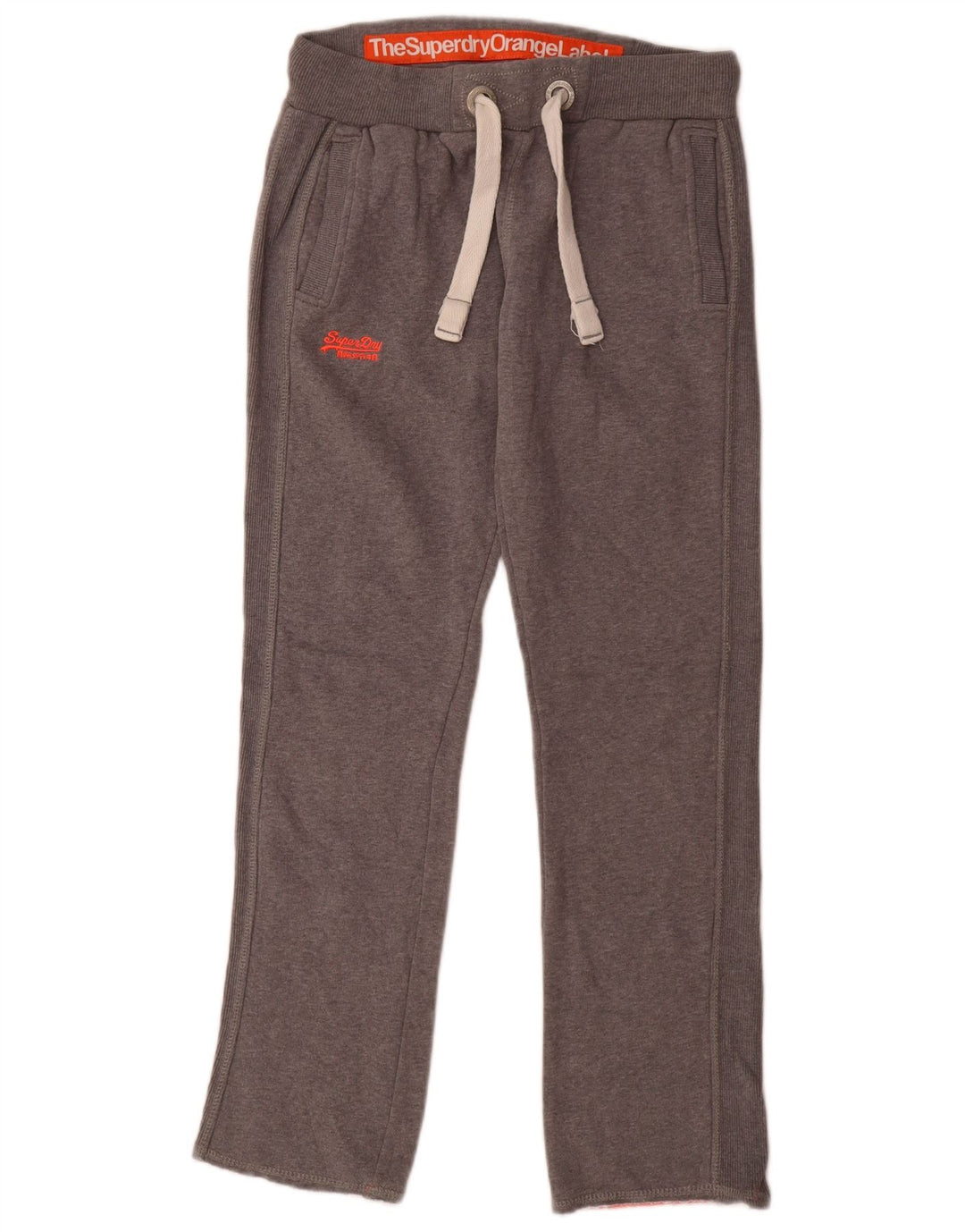 Pantaloni da tuta da donna Superdry UK 10 Small Grigio Cotone