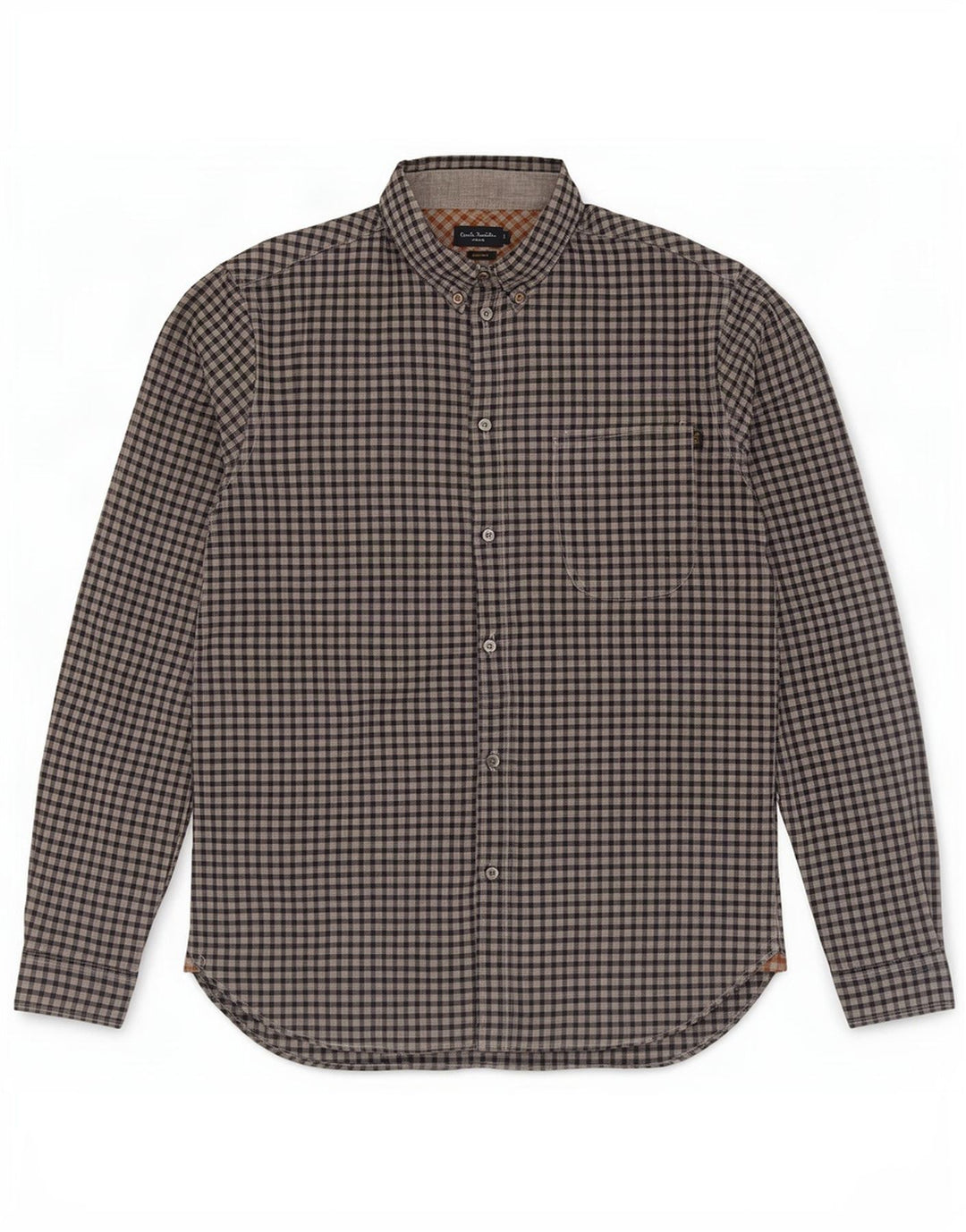 Camicia da uomo con vestibilità standard Paul & Shark, cotone a quadretti blu medio