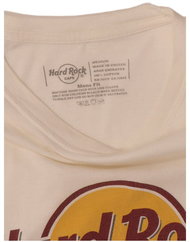 HARD ROCK CAFE T-shirt grafica da uomo di Londra, cotone bianco medio