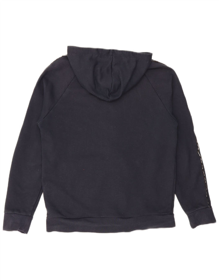 CALVIN KLEIN Mens Zip Hoodie Sweater Small Navy Blue Cotton