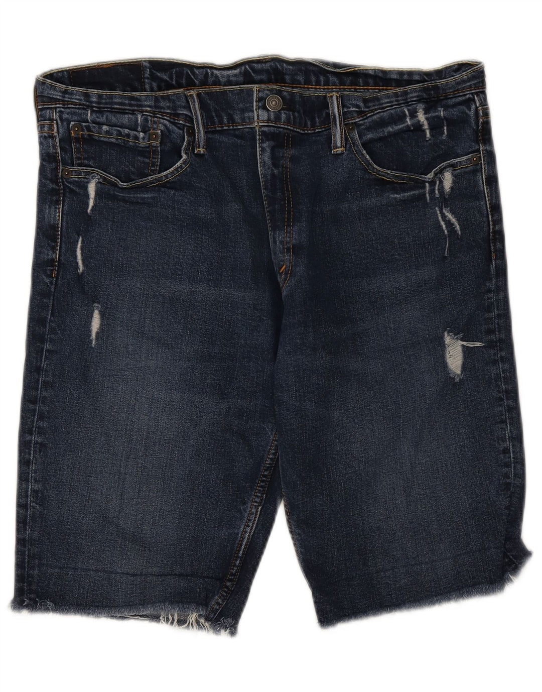 LEVI'S Mens 511 Distressed Denim Shorts W36 Large Blue Cotton