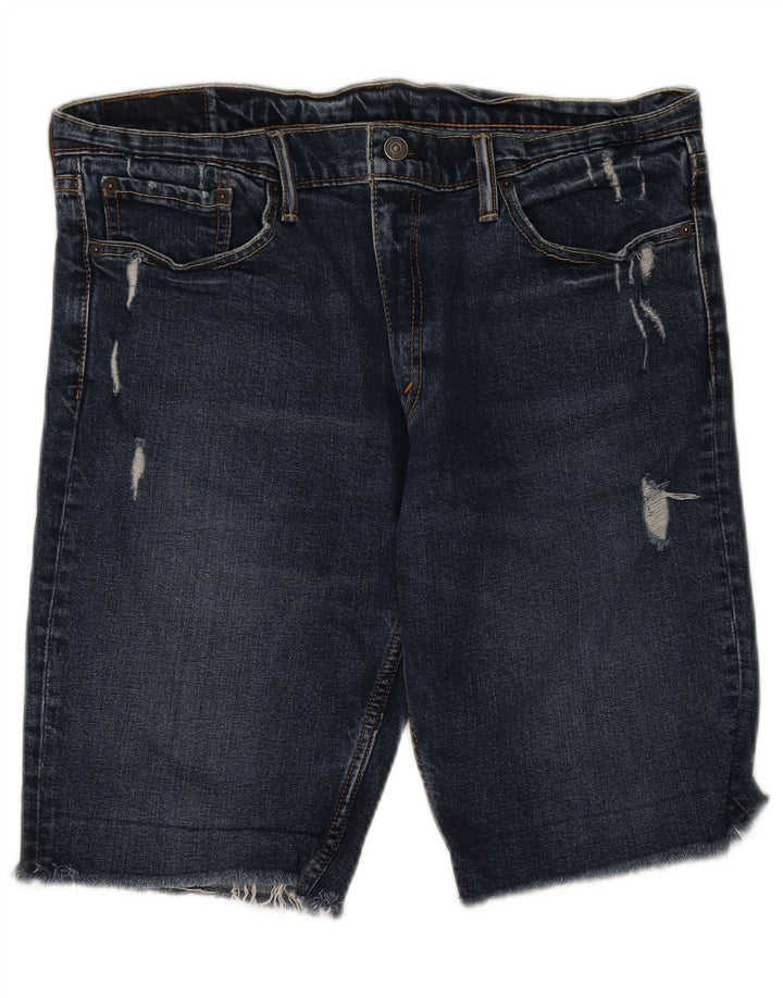 LEVI'S Mens 511 Distressed Denim Shorts W36 Large Blue Cotton