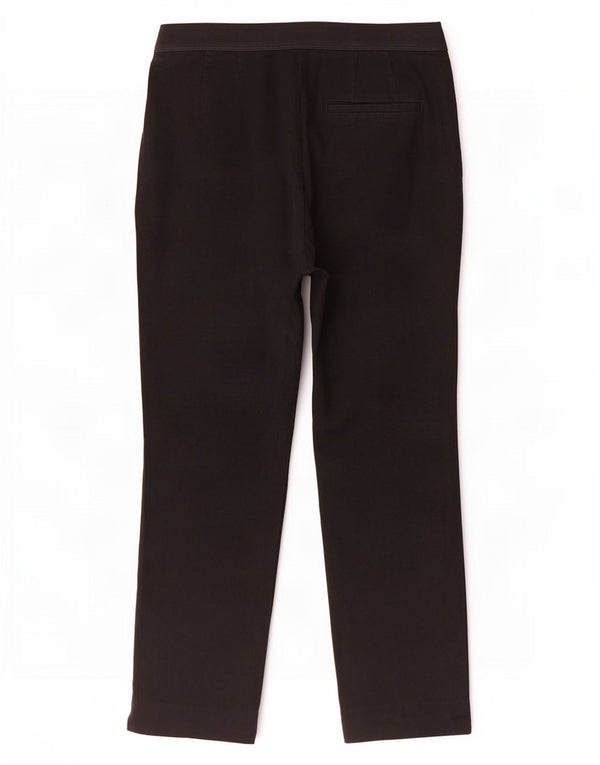 Marks & Spencer Womens Straight Suit Trousers UK 12 Medium W30 L24 Black