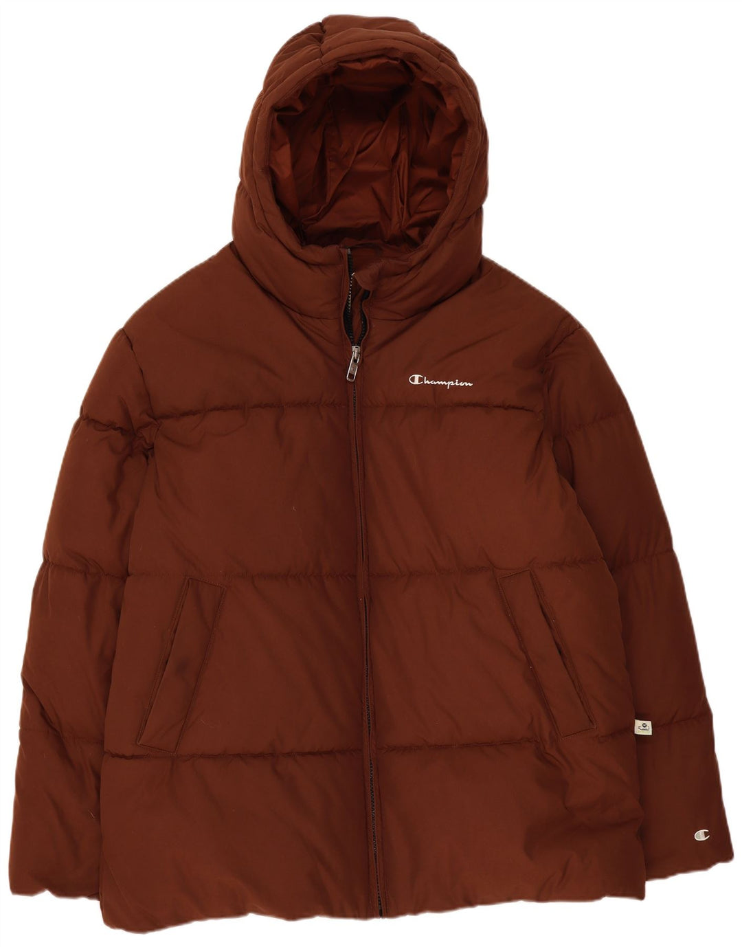 Giacca imbottita con cappuccio da uomo Champion UK 42 XL poliestere marrone