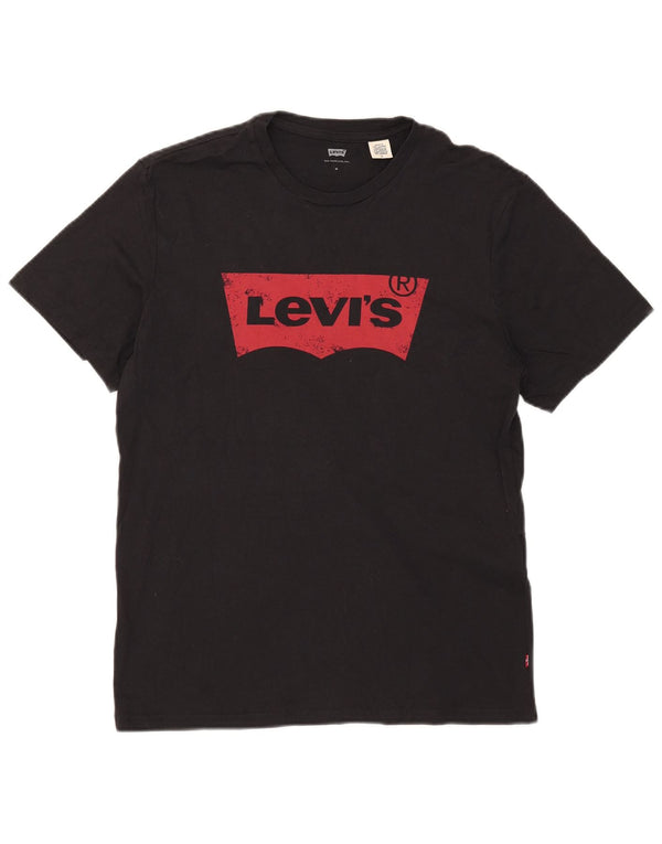 T-shirt grafica da uomo Levi's Top in cotone nero medio