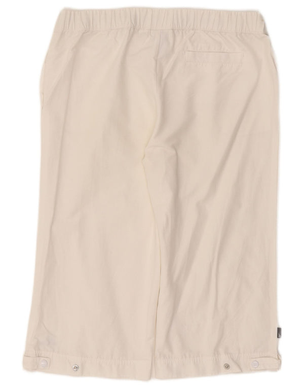 Pantaloncini sportivi Adidas da donna Bermuda UK 14 grandi in cotone bianco sporco