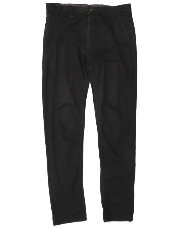 Pantaloni chino slim da uomo Zara EU 42 Large W32 L34 cotone nero