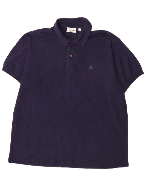 Polo Lacoste da uomo vestibilità classica taglia 7 2XL cotone blu navy