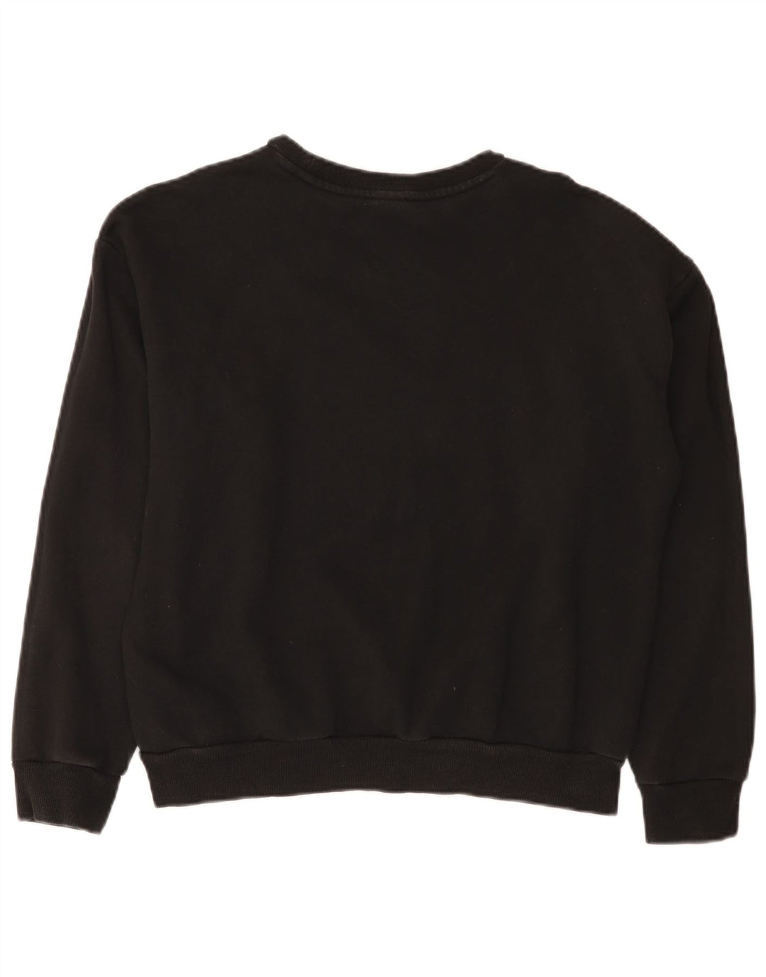 Felpa grafica da donna Puma Jumper UK 14 Medium Black Cotton