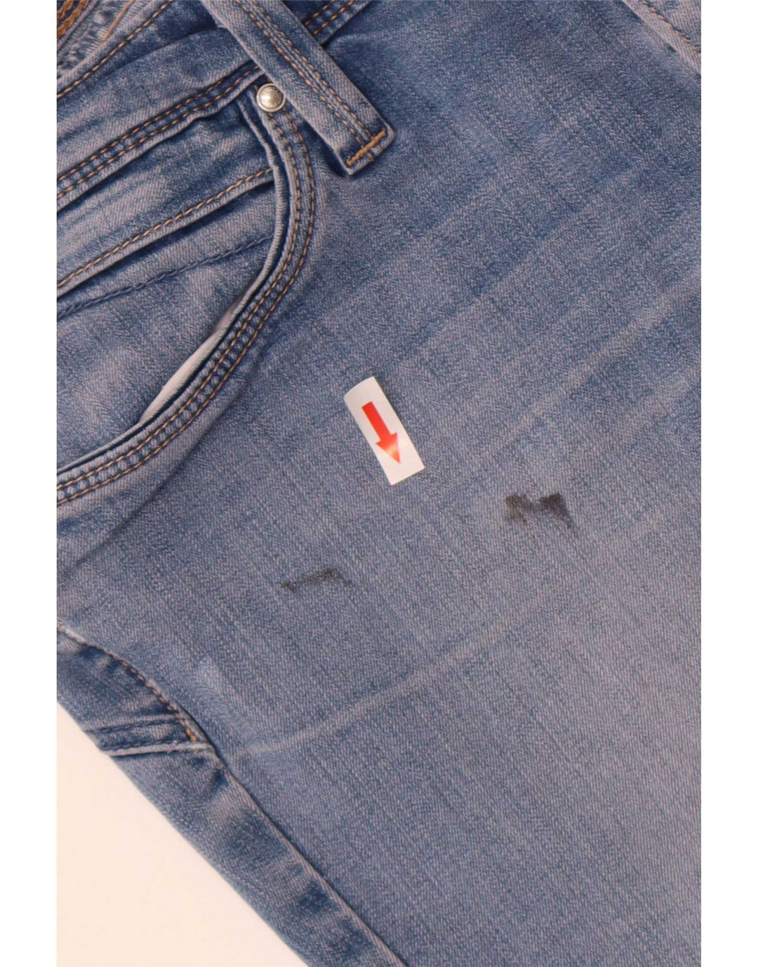 Jeans dritti a vita bassa da donna Levi's W32 L32 cotone blu