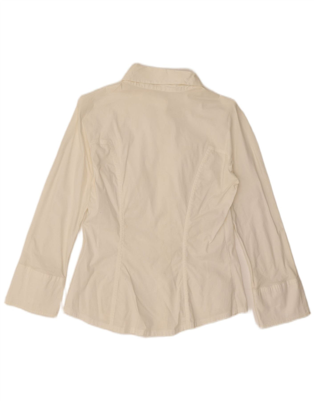 Camicia Benetton Donna UK 10 Small Cotone Bianco