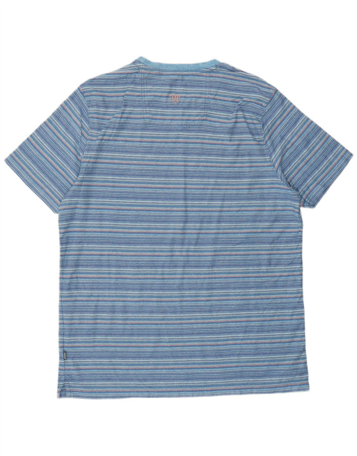 T-shirt da uomo Fat Face Top XL in cotone a righe blu