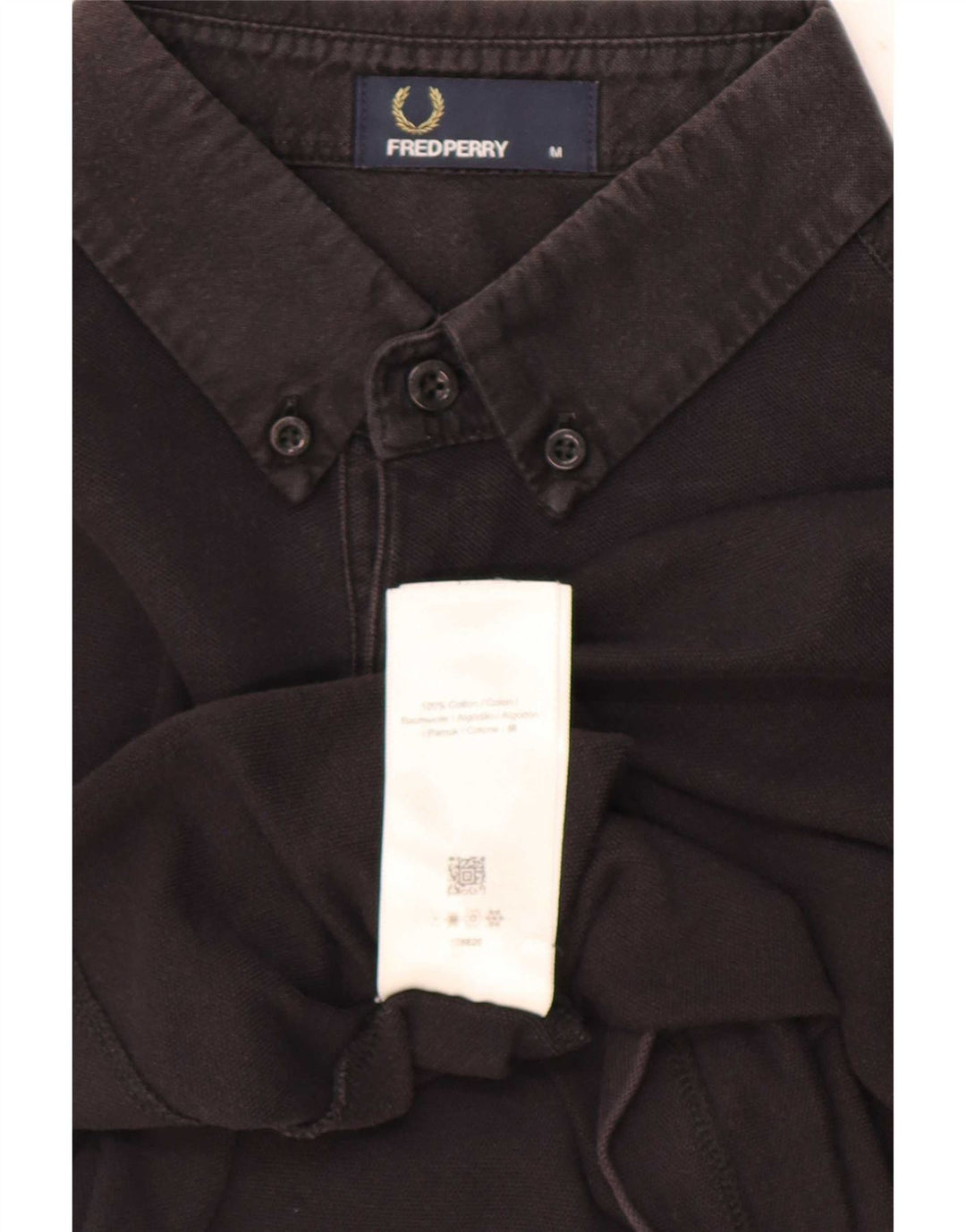 Polo da uomo Fred Perry in cotone nero medio