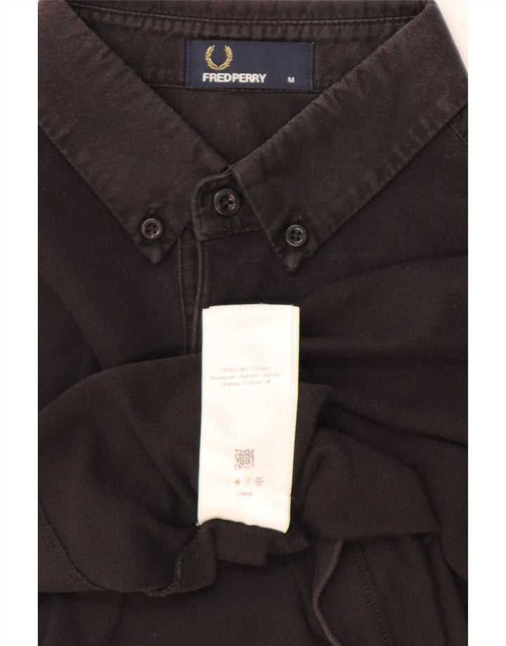 Polo da uomo Fred Perry in cotone nero medio
