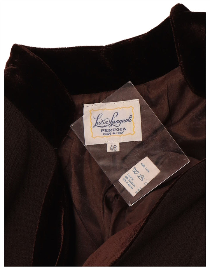 Cappotto Donna Luisa Spagnoli IT 46 Large Marrone Lana