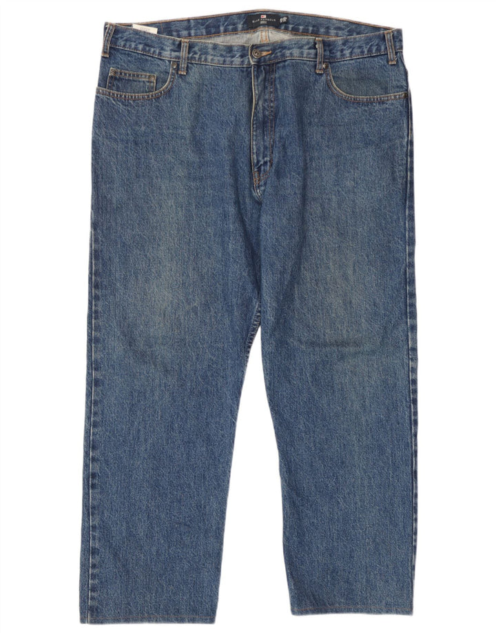 Jeans dritti da uomo Marks & Spencer Blue Harbour W40 L26 cotone blu