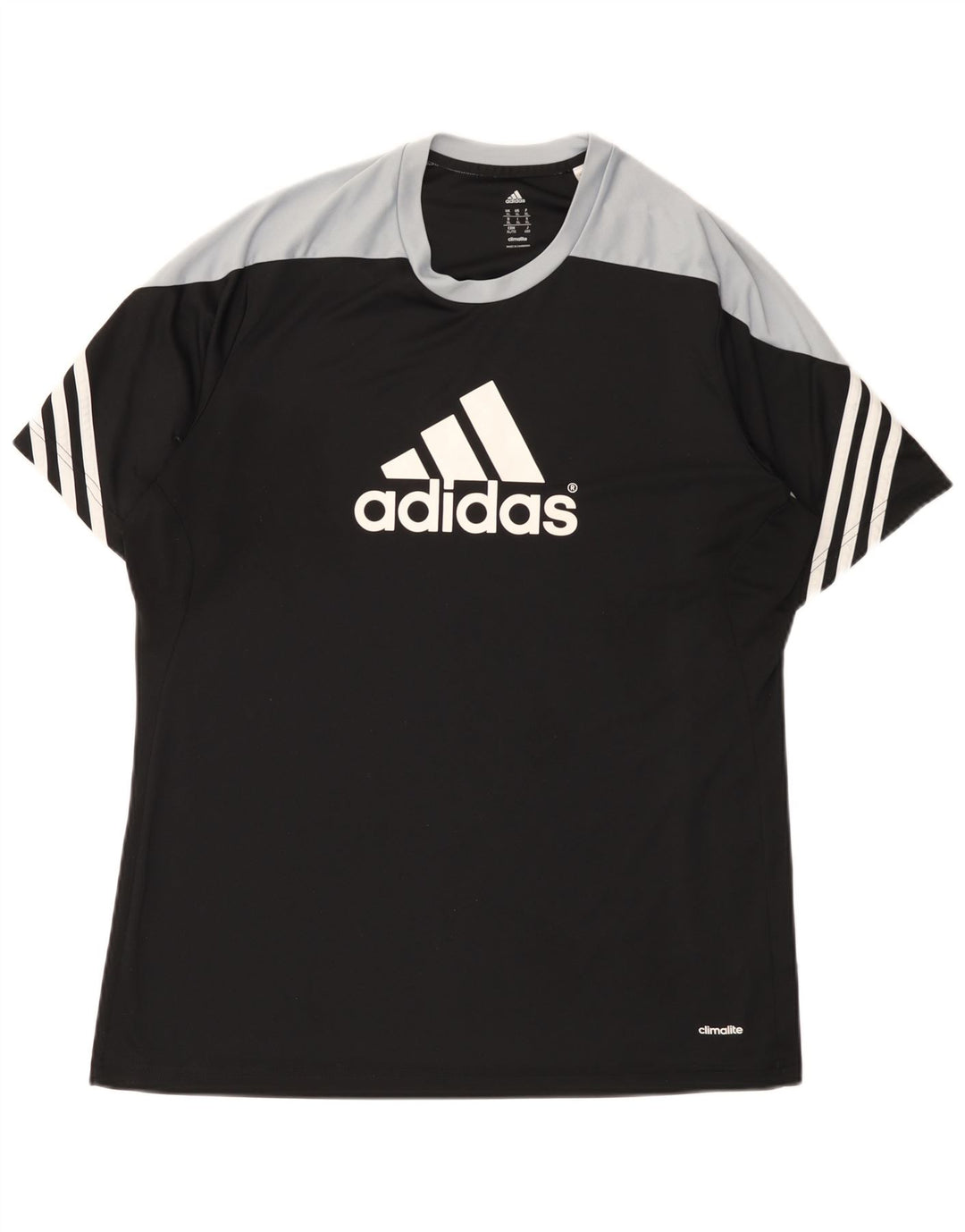 T-shirt grafica ADIDAS da uomo Climalite Top XL poliestere color block nero