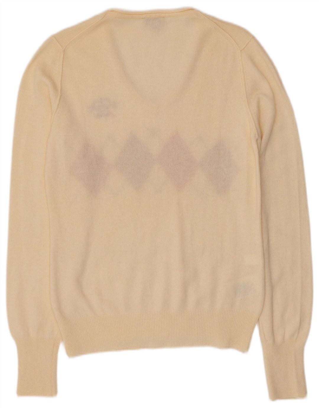 Maglione da donna con scollo a V Henry Cottons IT 46 grande bianco sporco