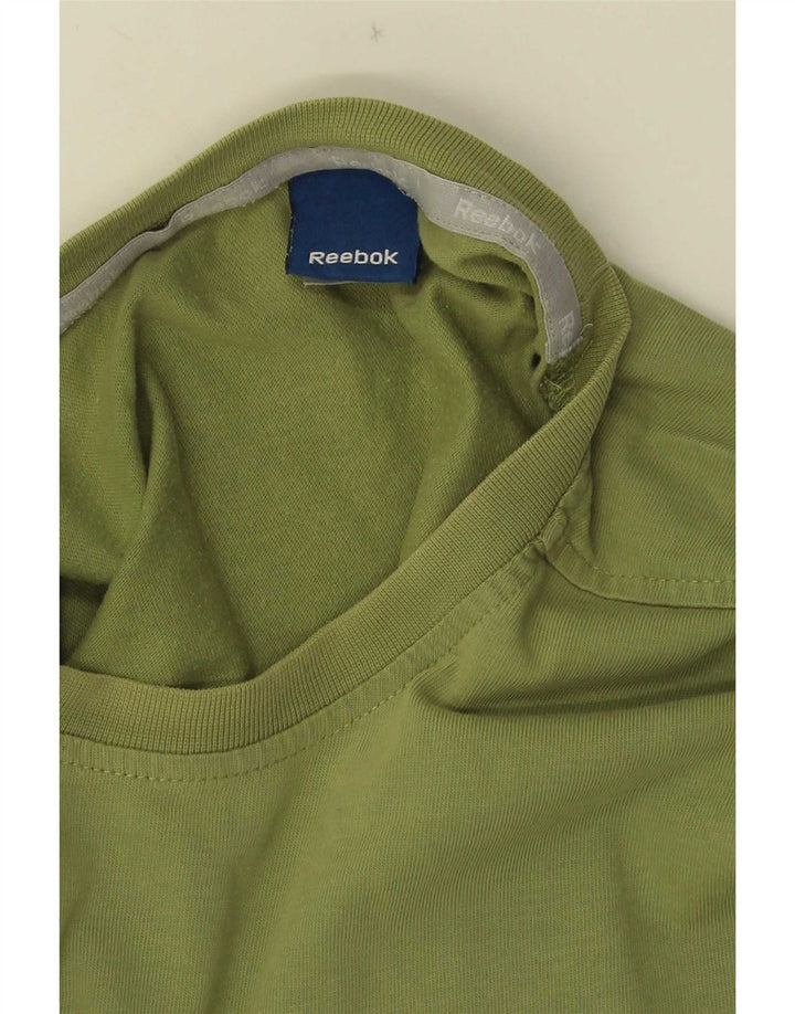 T-shirt Reebok da uomo Top verde medio in cotone