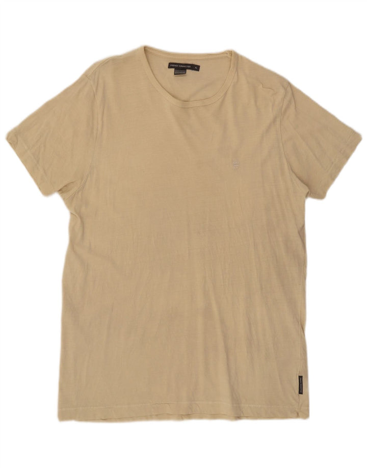 T-shirt da uomo French Connection Top XL in cotone beige