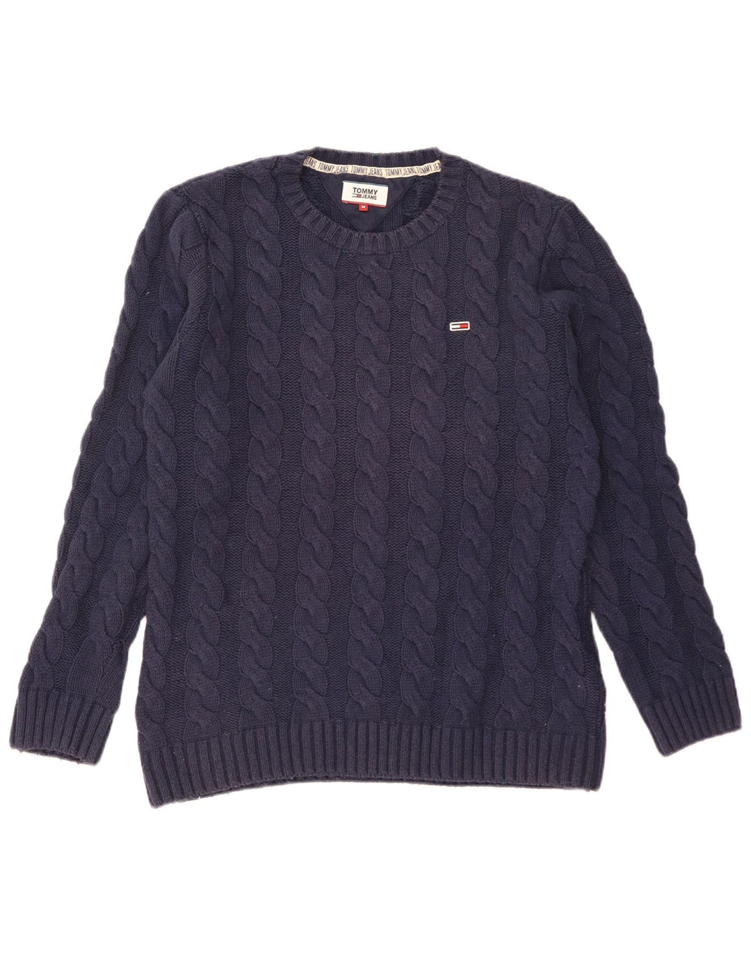 Maglione maglione girocollo da uomo Tommy Hilfiger cotone medio blu navy
