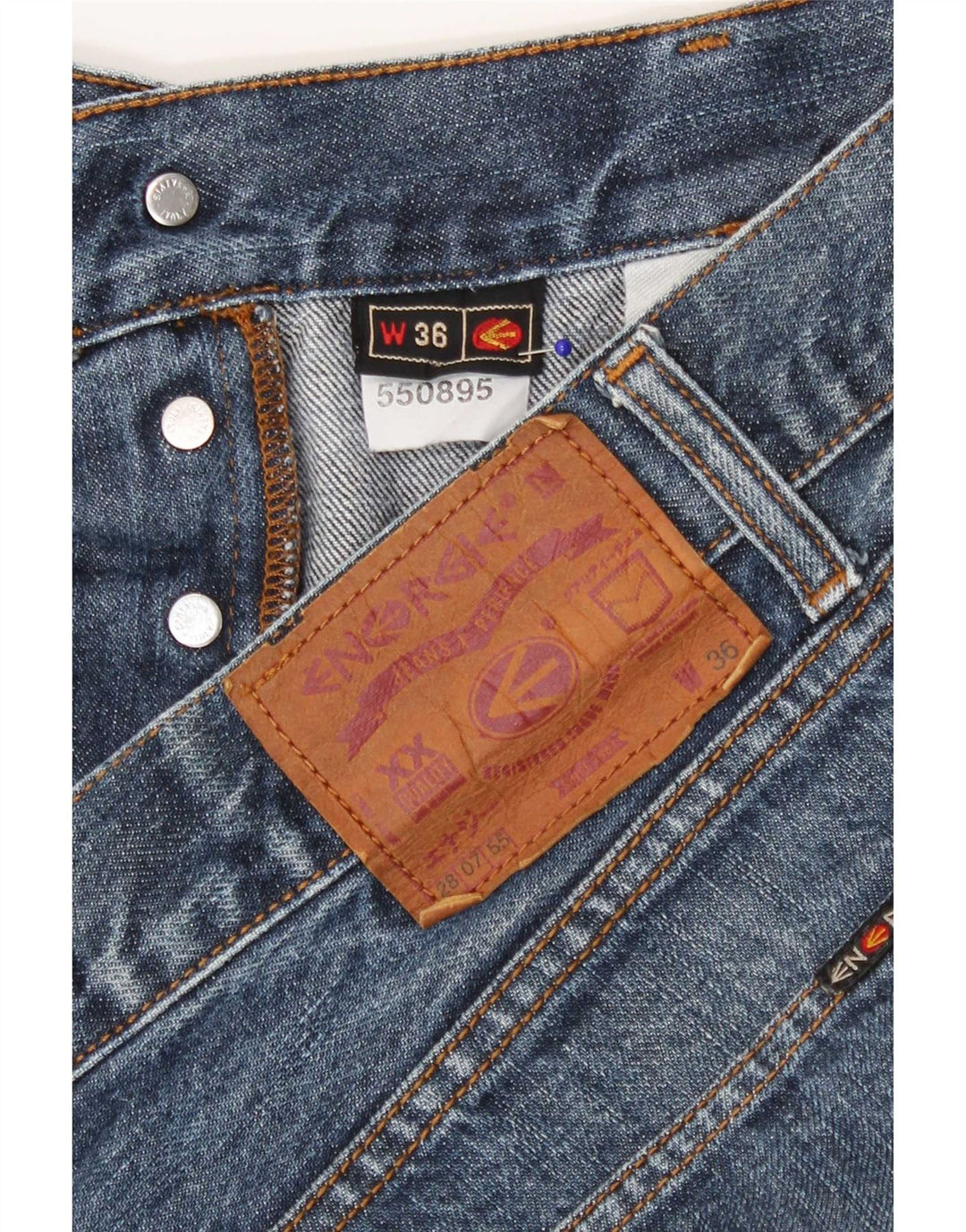 Jeans dritti da uomo Energie W36 L31 cotone blu