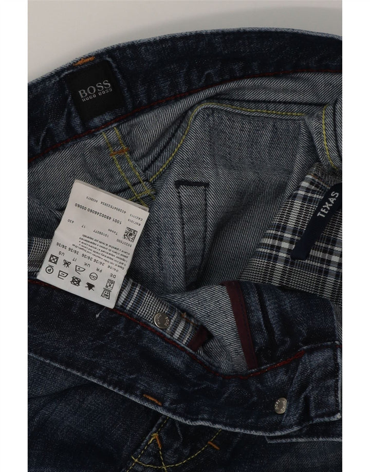 Jeans dritti da uomo HUGO BOSS W36 L36 cotone blu