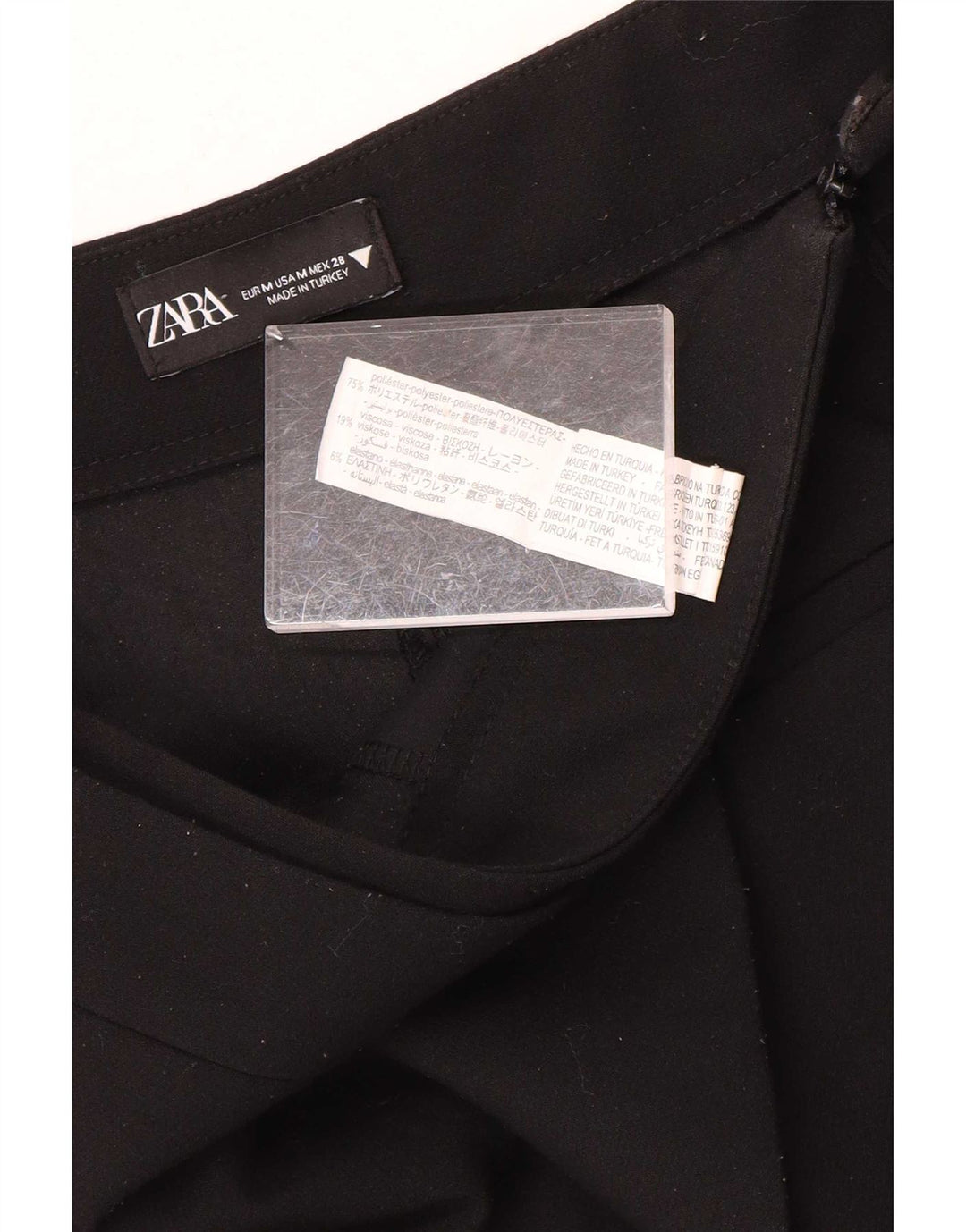 Pantaloncini casual da donna Zara medi W28 poliestere nero