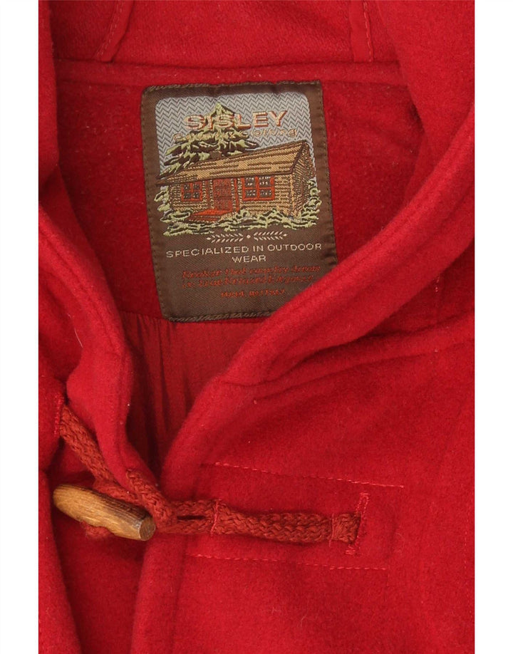 Montgomery oversize con cappuccio da donna Sisley UK 16 Large Rosso Lana