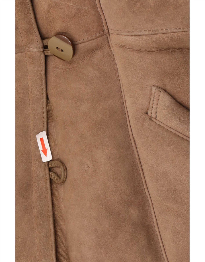 Cappotto in montone vintage da donna IT 44 Beige medio