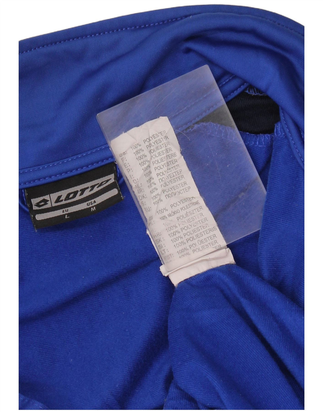LOTTO Giacca da tuta da uomo, grande, in poliestere color block blu