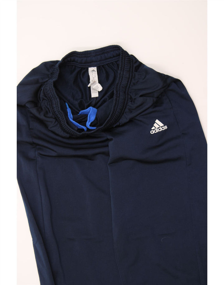 ADIDAS Mens Tracksuit Trousers UK 36/38 Small Navy Blue Polyester Vintage Adidas and Second-Hand Adidas from Messina Hembry 