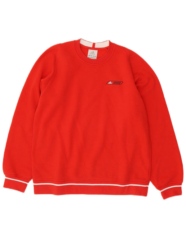 Felpa Adidas Uomo Maglione Piccolo Rosso Cotone
