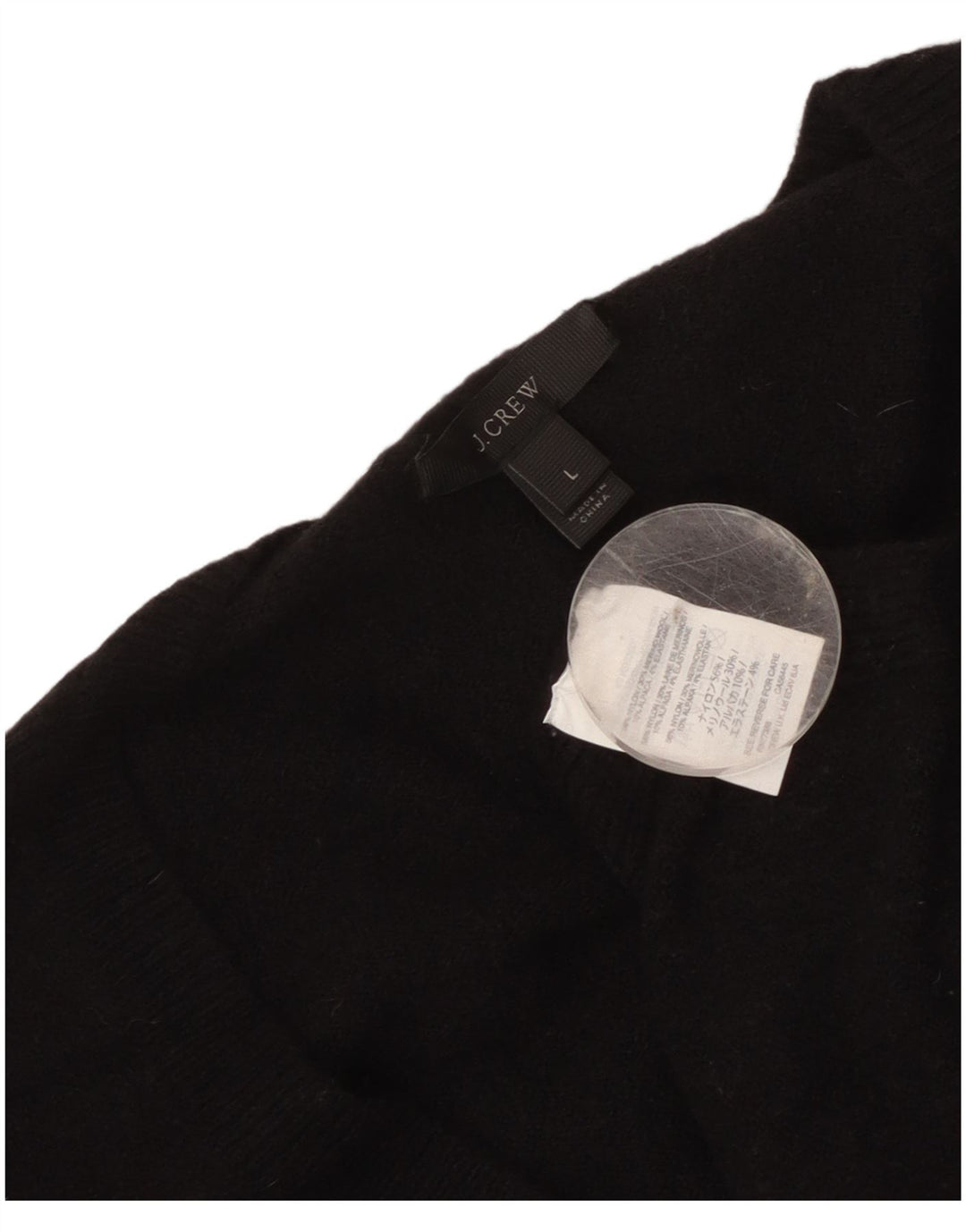Maglione maglione con scollo a V da donna J. Crew UK 16 grande nylon nero