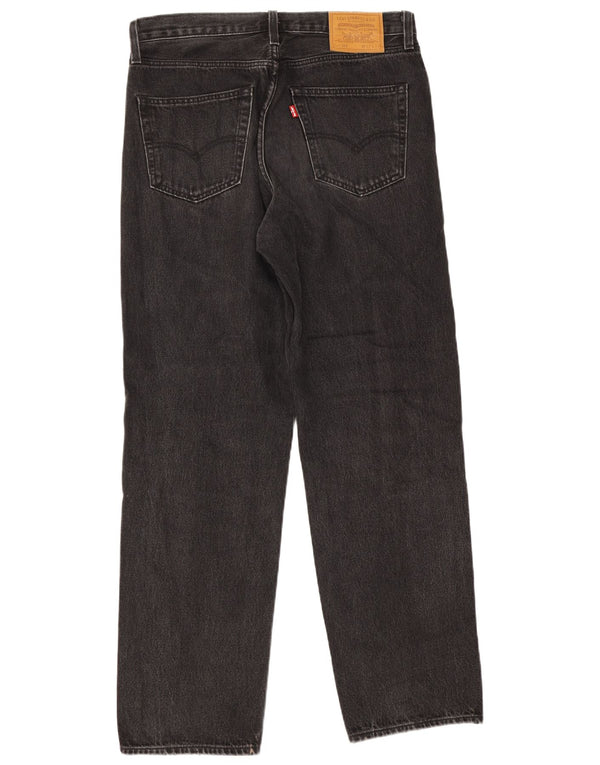 Levi's Donna 568 Jeans dritti vestibilità ampia W32 L31 Cotone nero
