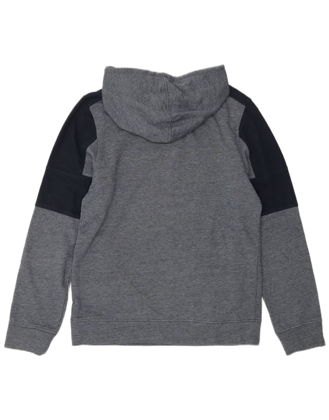 JACK & JONES Felpa con cappuccio grafica da uomo a blocchi di colore blu navy medio