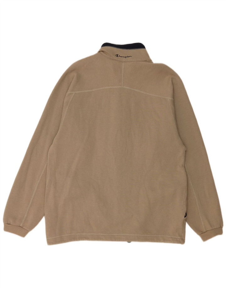 Giacca da tuta da uomo Champion in cotone beige medio