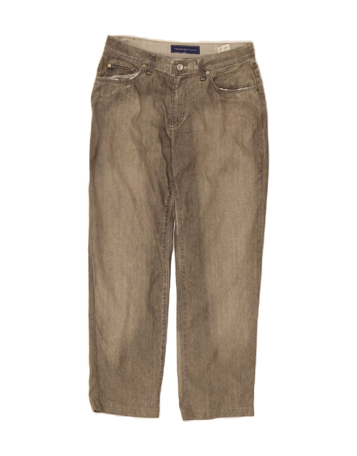 TRUSSARDI Womens Straight Jeans W28 L27 Grey Cotton Vintage Trussardi and Second-Hand Trussardi from Messina Hembry 