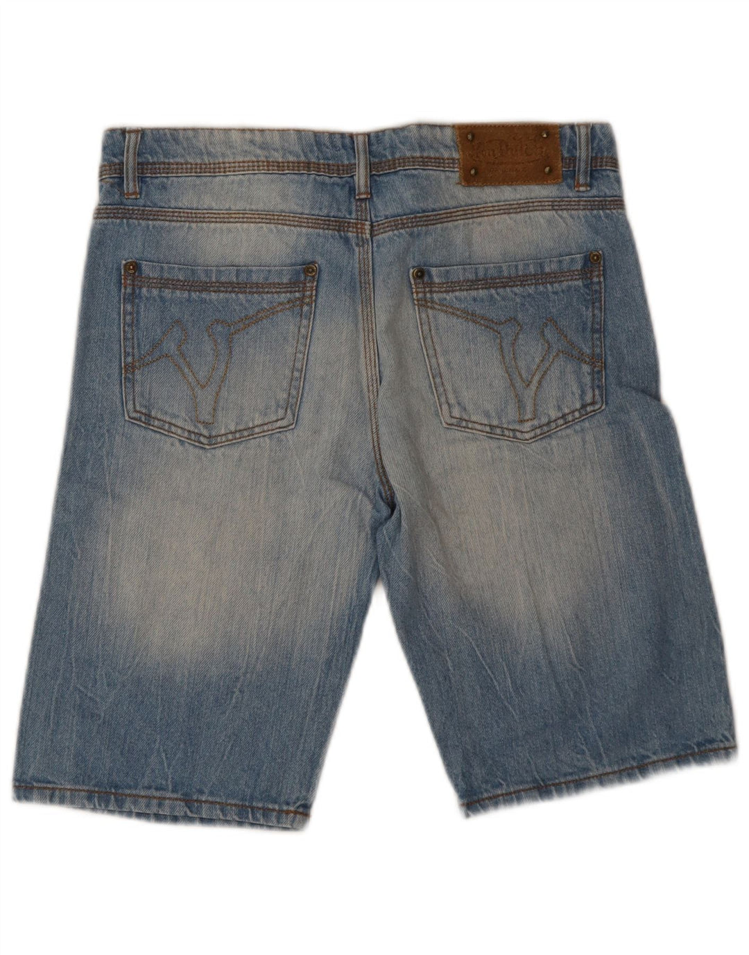 Pantaloncini di jeans da uomo Von Dutch W30 cotone blu medio