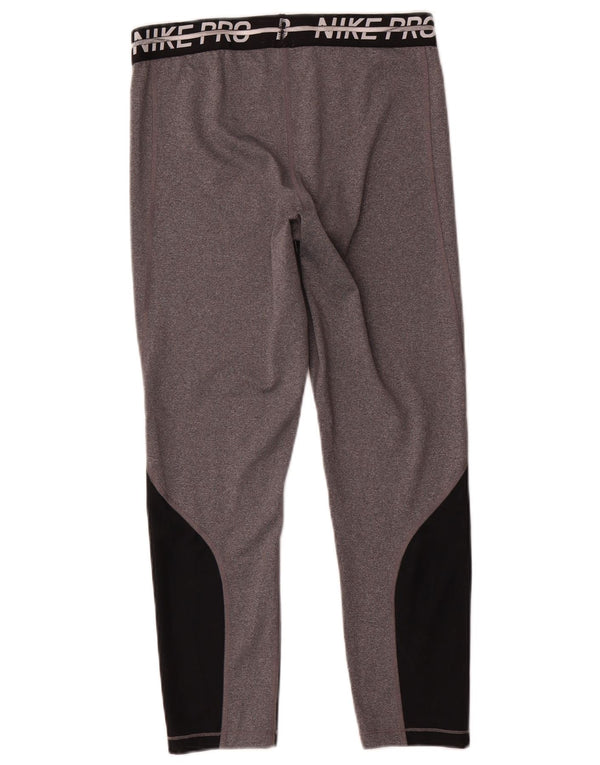 Leggings grafici Nike Dri Fit da donna UK 14 Colorblock grigio medio