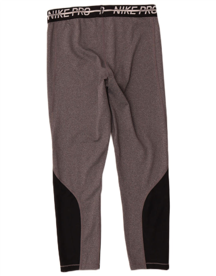Leggings grafici Nike Dri Fit da donna UK 14 Colorblock grigio medio