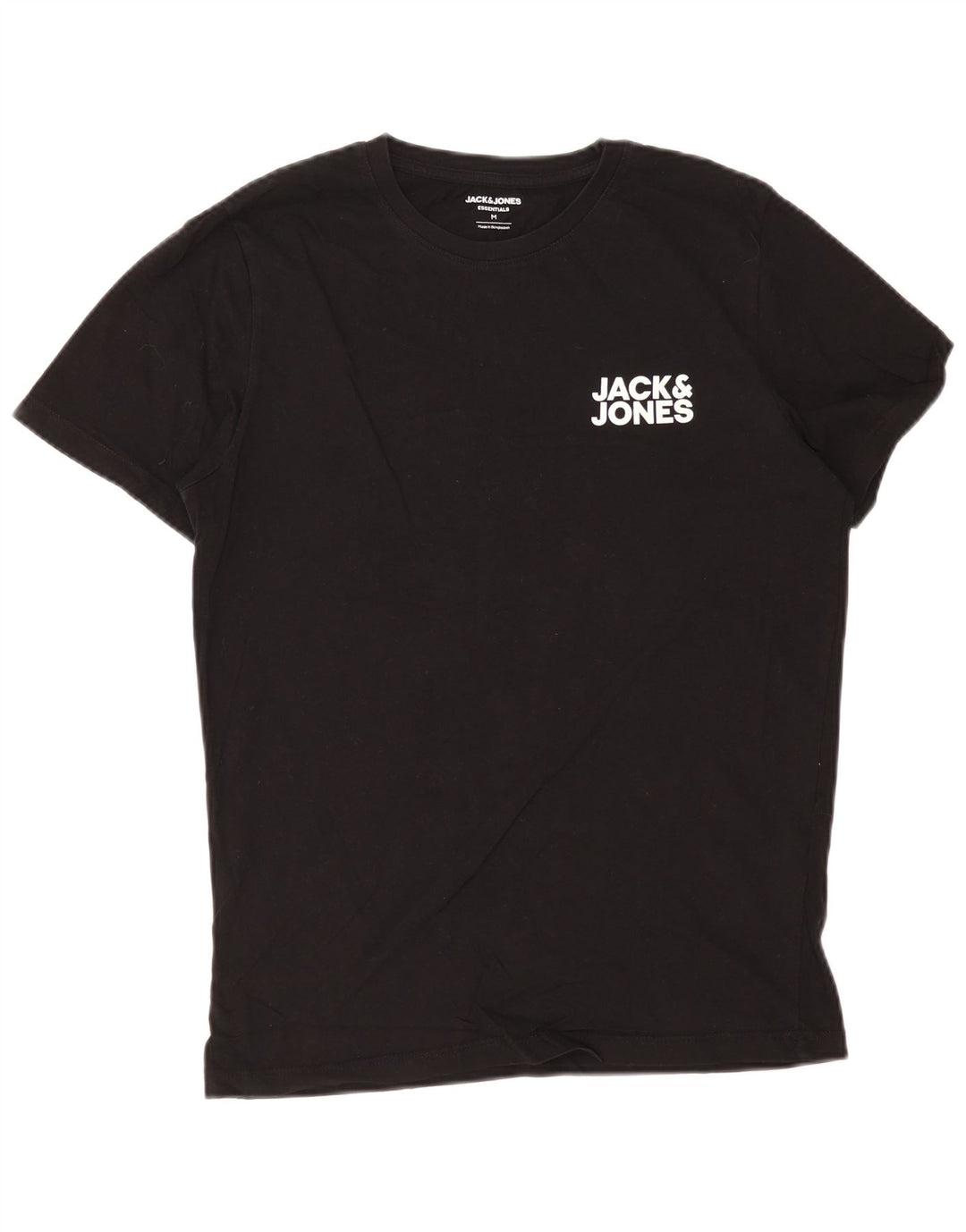 T-shirt da uomo Jack & Jones Top in cotone nero medio