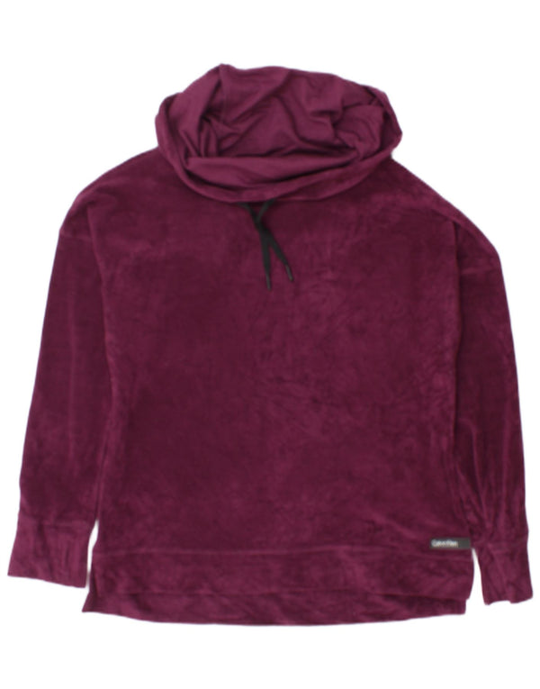 Felpa in velluto da donna Calvin Klein, maglione UK 16, grande, poliestere marrone