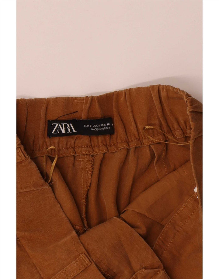 Pantaloncini chino da donna Zara piccoli W26 Lyocell beige