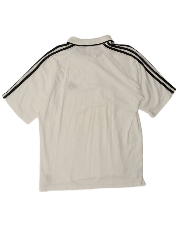 Polo Adidas da uomo UK 44/46 grande cotone bianco