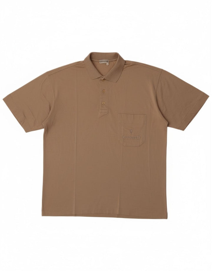 Polo da uomo Cacharel grande in cotone beige