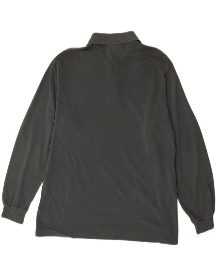 Polo da uomo a maniche lunghe Lacoste taglia 5 grande in cotone grigio