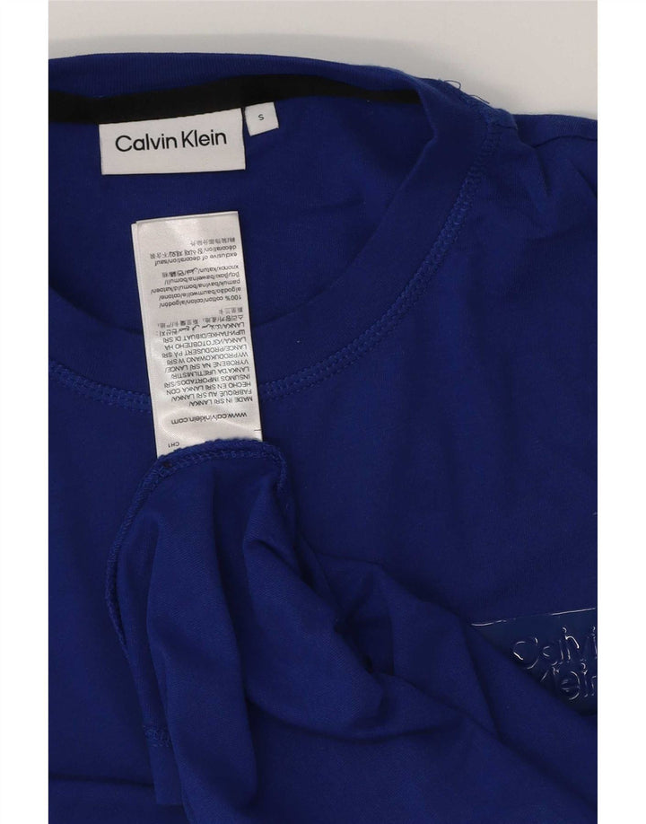 T-shirt da uomo Calvin Klein Top Small in cotone blu