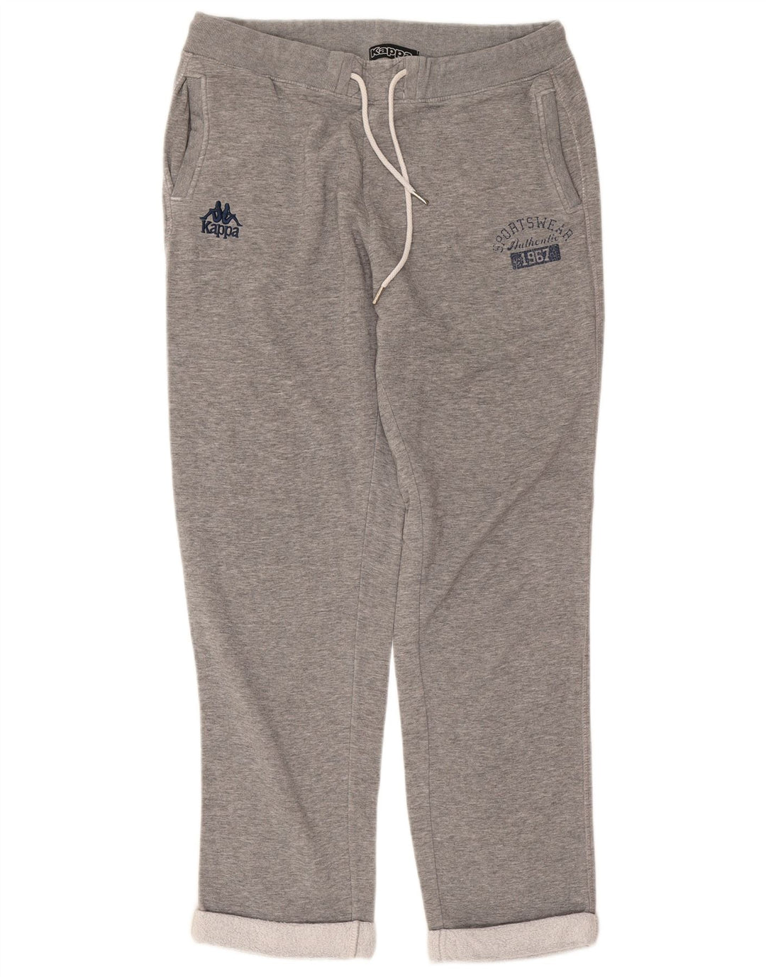 Pantaloni da tuta con grafica Kappa da uomo 2XL cotone chiazzato grigio