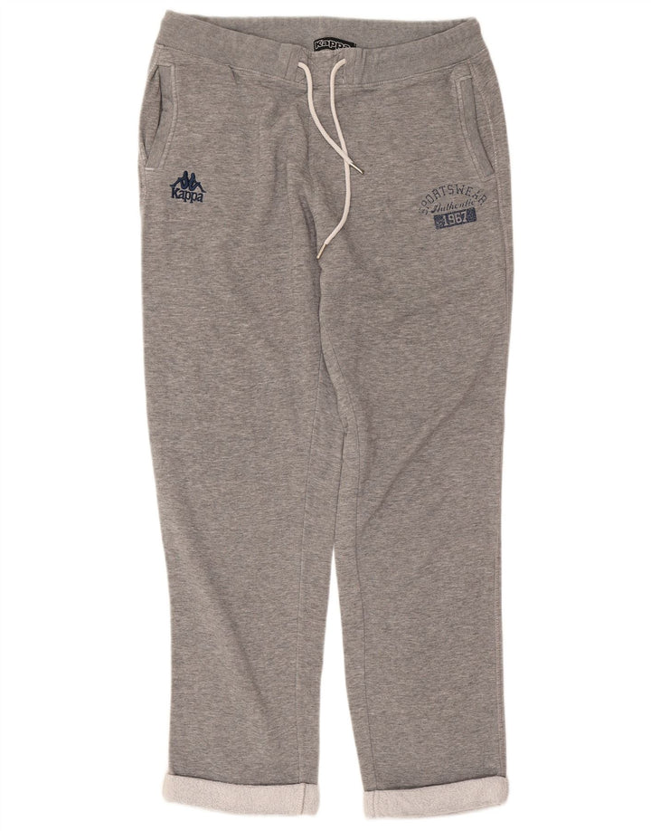 Pantaloni da tuta con grafica Kappa da uomo 2XL cotone chiazzato grigio
